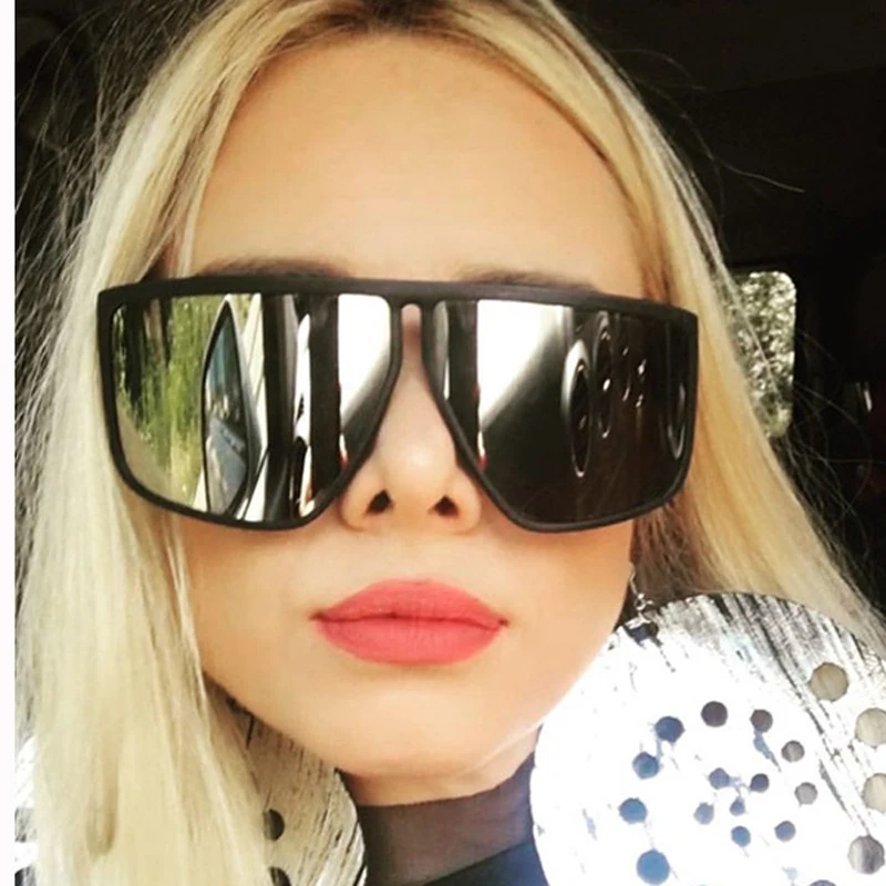 

MIZHO Fashion Steampunk Vintage Retro Sun Glasses Women Oversized Silver 2021 Celebrity Sunglasses Black Men UV Brand Designer