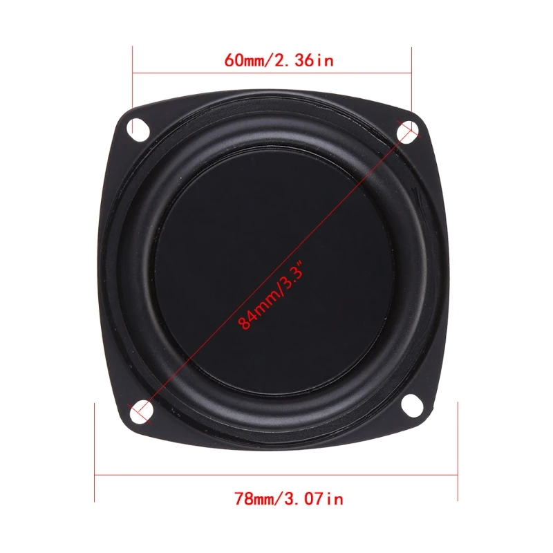 

2PCS Woofer Radiator Bass Passive Speaker 3" Low Frequency Loudspeaker Diaphragm Vibration Plate DIY