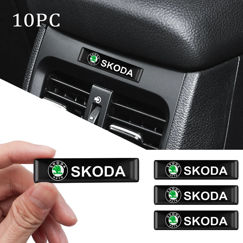 3D эпоксидная наклейка для стайлинга автомобиля флаги Skoda Octavia A7 A5 A4 Rapid Fabia Superb Kodiaq