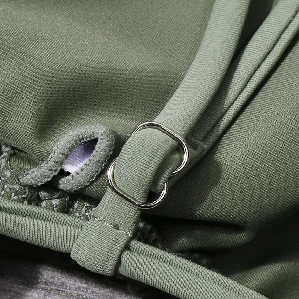 

Women Sexy Bikini Push-Up Padded Bra Swimwear Brazilian Bandage Separate Swimsuit Beachwear Strap Bikinis Solid Bathing Suit