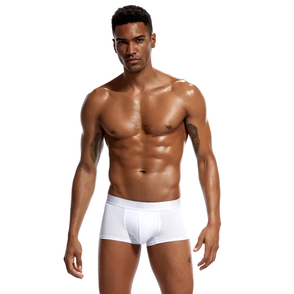 

Men Modal Thin Breathable Solid Color Boxer Knicker-Body Hugging High Quality Sexy Four Corners Shorts