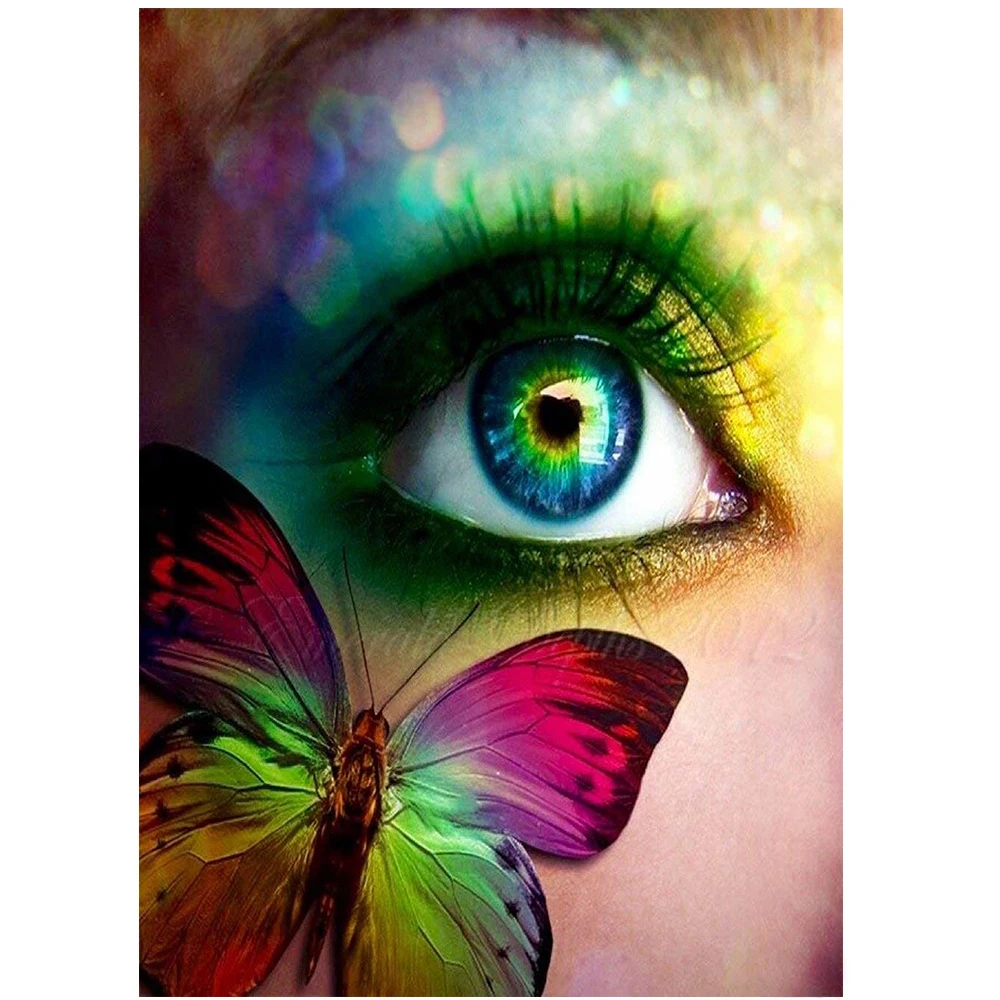

5d Diamante Pintura Fábrica Diy Ojo Diamante Bordado Ojo Paisaje Mosaico, Kit De Arte De Decoración Del Hogar