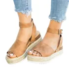Женские сандалии на платформе, новые модные сандалии с пряжкой и круглым носком в стиле ретро, пляжные римские сандалии с открытым носком, Лидер продаж 2021 # BL3