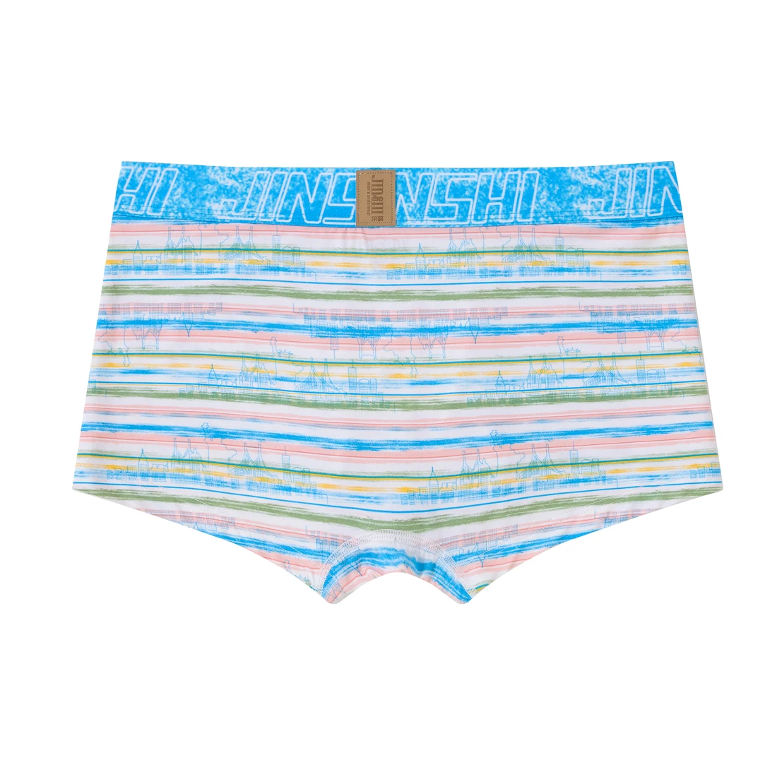 Mens Short Boxer Briefs Fashion Print Bamboo Men Underwear 2021 Summer New U- Pouch Comfortable Male Underpants