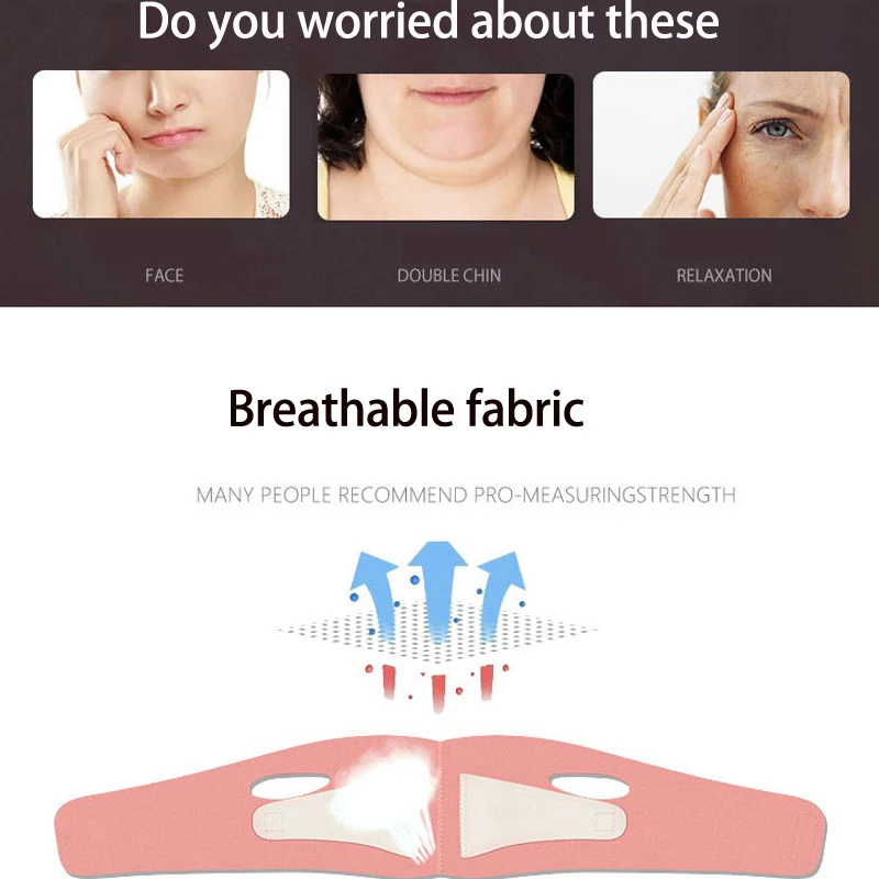 Дышащее v-образное лицо и щеки тонкая маска для лица убирает двойной v-образный