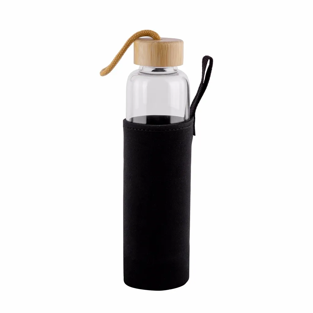 

Natural Crystal Water Bottle Point Healing Obelisk Wand Elixir Quartz Crystal Glass Water Bottle Wooden Cup Cover Kitchen Items