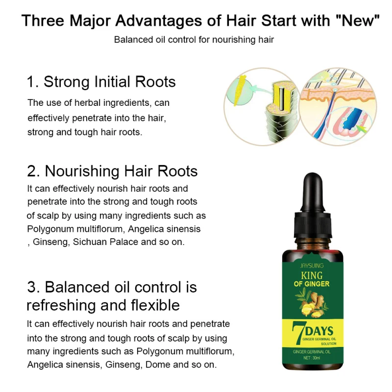 

7 Days Ginger Essence Hairdressing Hairs Mask Hair Essential Oil Hair Care Oil Essential Oil Dry And Damaged Hairs Nutrition