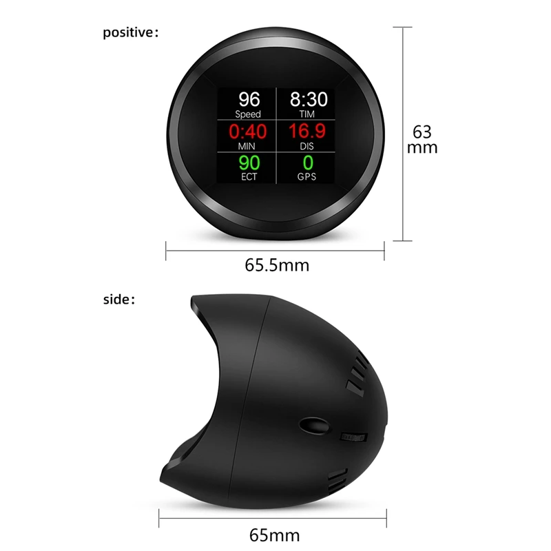 

Universal HUD OBD+GPS Car Head Up Display LED Windscreen Projector OBD Scanner Speed Warning Alarm Diagnostic Tool