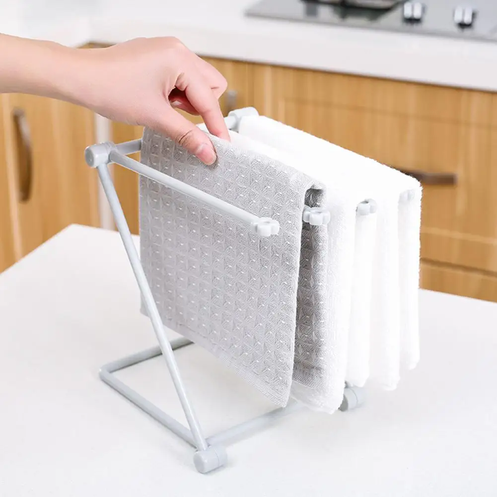 Foldable Dishcloth Towel Storage Rack Bottle Cup Dry Racks Drain Stand Cloth Drying Holders for Kitchen Bathroom | Дом и сад