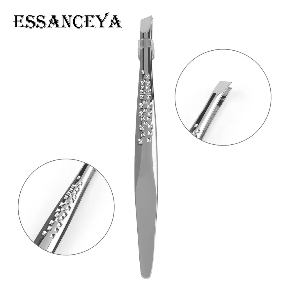 1 шт. Изогнутый пинцет для бровей из нержавеющей стали триммер зажим ресниц