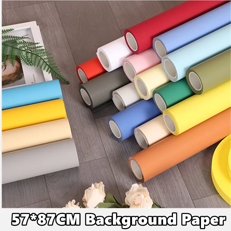 

57*87cm Morandi Background Paper Backdrop Photography Photo Props Solid Color Card Paper Ornaments for Photographic Photo Studio
