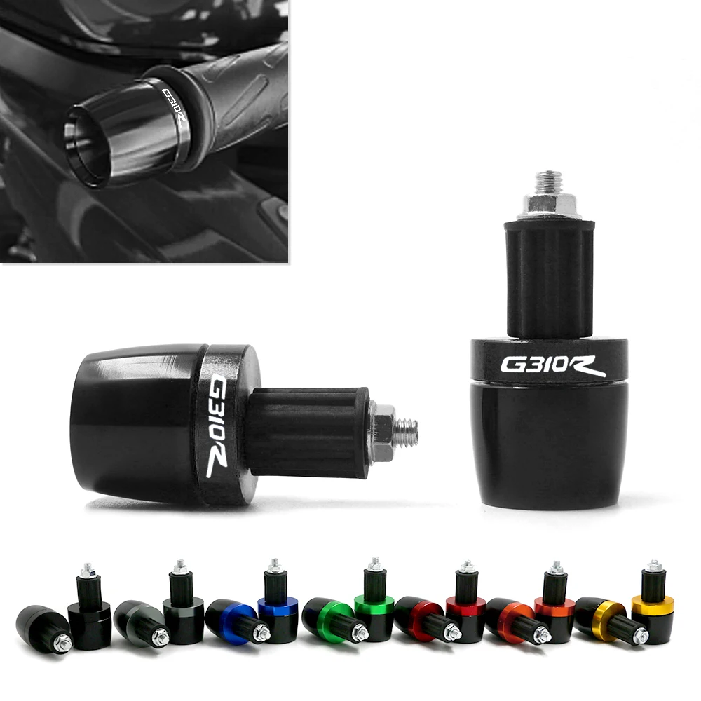 

Universal Motorcycle 7/8" Handlebar Grips Ends Handle Bar Cap End Plug Slider For BMW G310R G 310 R With LOGO G-310R All Years