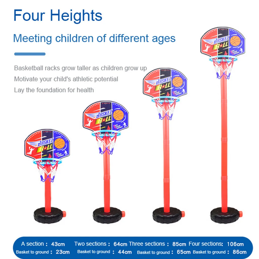 

Basketball Stands Toys Set Height Adjustable Kids Basketball Hoop Board Children's Convenient Outdoor Sports Exercise Toys