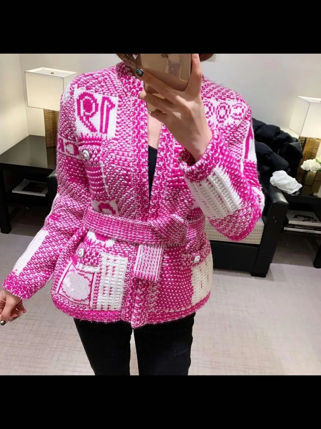 2020 шерстяной роскошный подиумный вязаный свитер по заводской цене кардиган