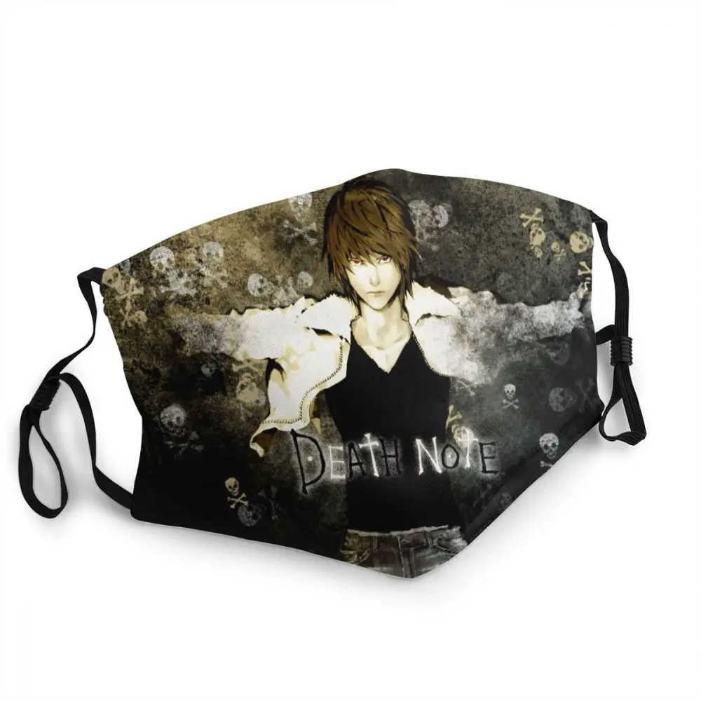 

Death Note Light Yagami Manga Face Mask Men Dustproof Japnaese Anime Mask Protection Respirator Non-Disposable Mouth Muffle
