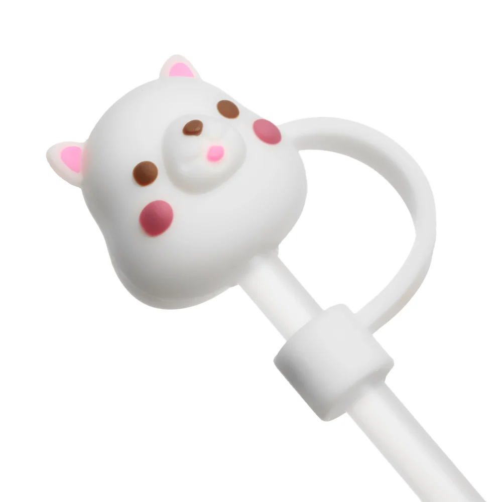 Силиконовая соломенная вилка многоразовая герметичная Питьевая Пылезащитная