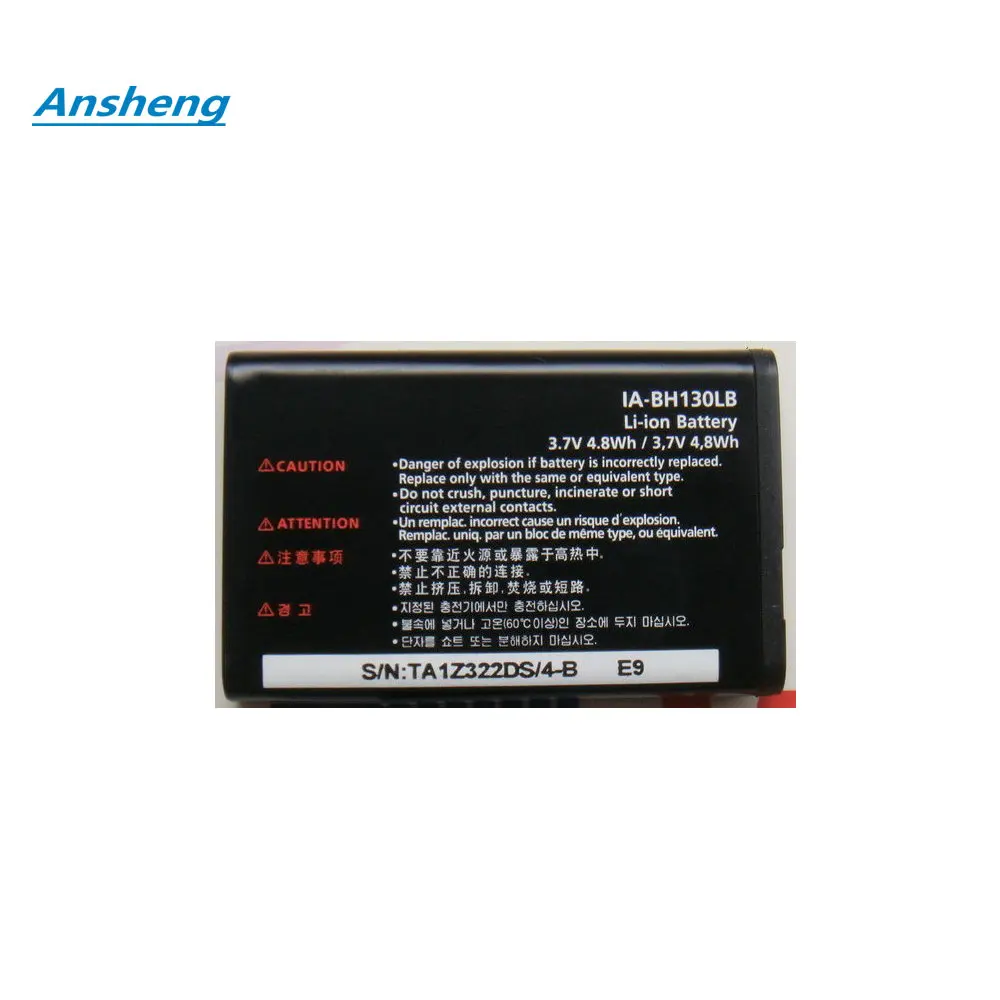 

High Quality IA-BH130LB IABH130LB BH-130LB Battery For Samsung SMX-C10 SMX-C10LP/COL SMX-C14 SMX-C20 SMX-C24 SMX-K40