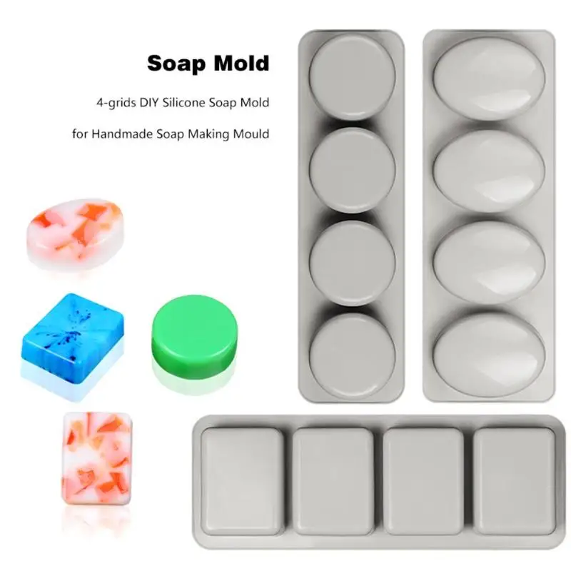 4-grids полостей силикона Морозильник Мороженое Плесень Конфеты бар делая