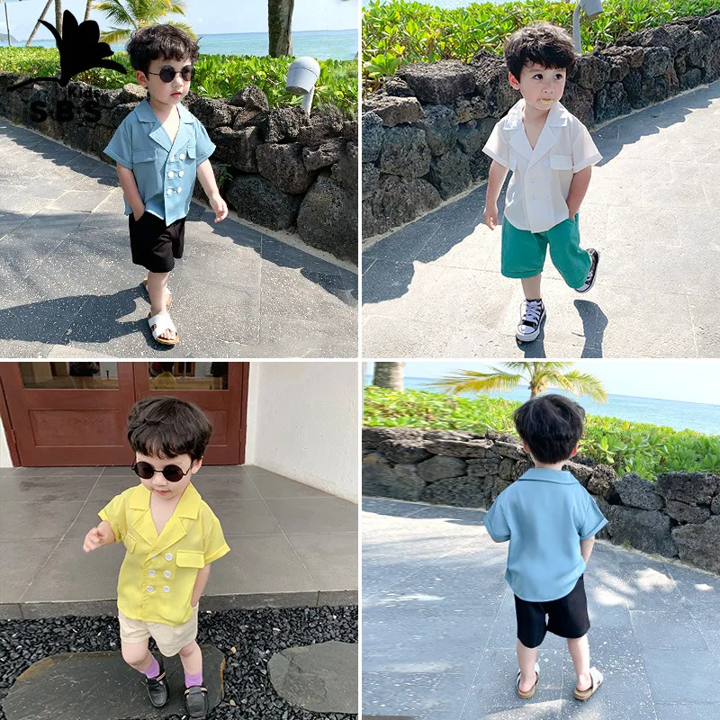 

2020 Fashion New Design Baby Boy Summer Cool Shirt Children's Short-sleeve Shirt T Shirt Outfit Clothes(Only Top Shirt)