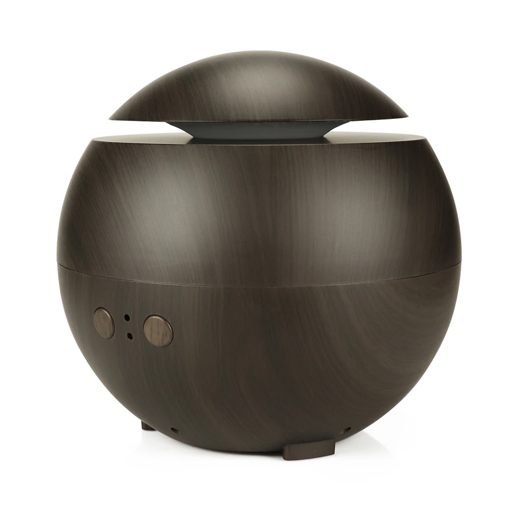 

600ml Large Capacity Air Humidifier Ultrasonic Wood Grain Essential Oil Diffuser Home Dual Mode Humidifier with LED Night Lights