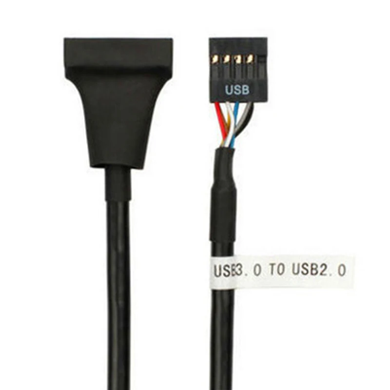 

Высококачественный 15-сантиметровый USB 3,0 20-контактный разъем материнской платы к Usb 2,0 9-контактному адаптерному кабелю преобразователя