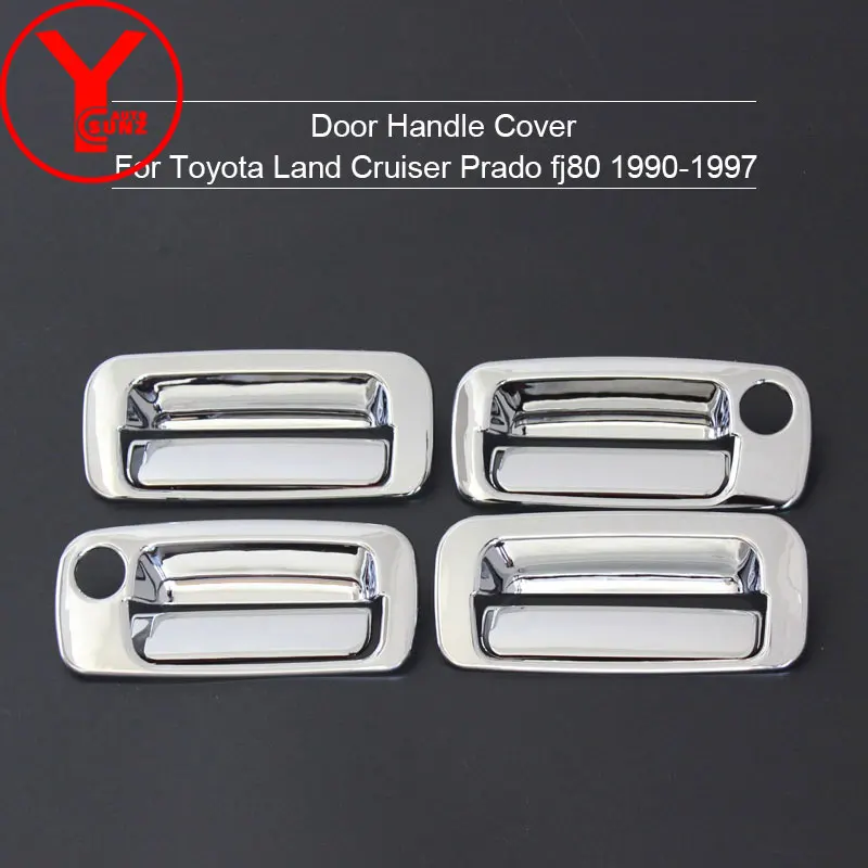 

chrome door handle insert for toyota land cruiser autana prado fj80 1990-1997 car styling accessories side door handle YCSUNZ