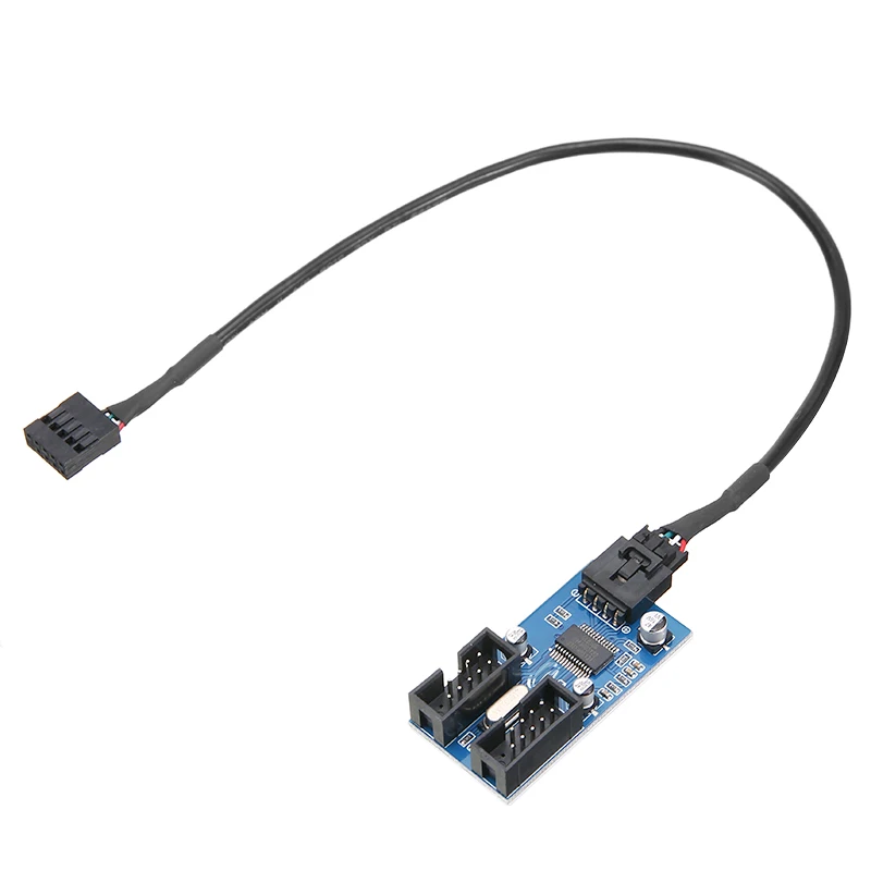 Mayitr 9 Pin 30 см/1 фут USB коннектор папа от 1 до 2 Женский удлинитель кабель материнская