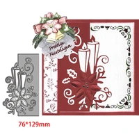christmas candle lace 2021 metal cutting dies for diy scrapbooking craft dies greeting card making embossing