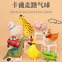 1pc cartoon walking animal foil balloons for kids birthday party decorations foil balloons for infant baby shower