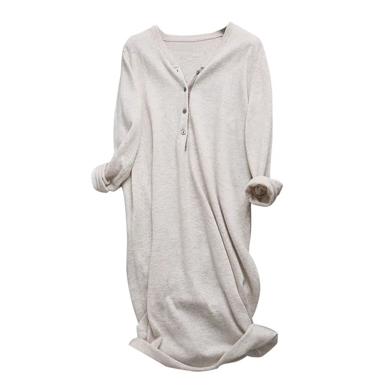 

2021 Spring New Temperament Office Lady Knit Dresses for Women Japan Style Solid Fashion Dress Elegant Simple Vestido Feminino