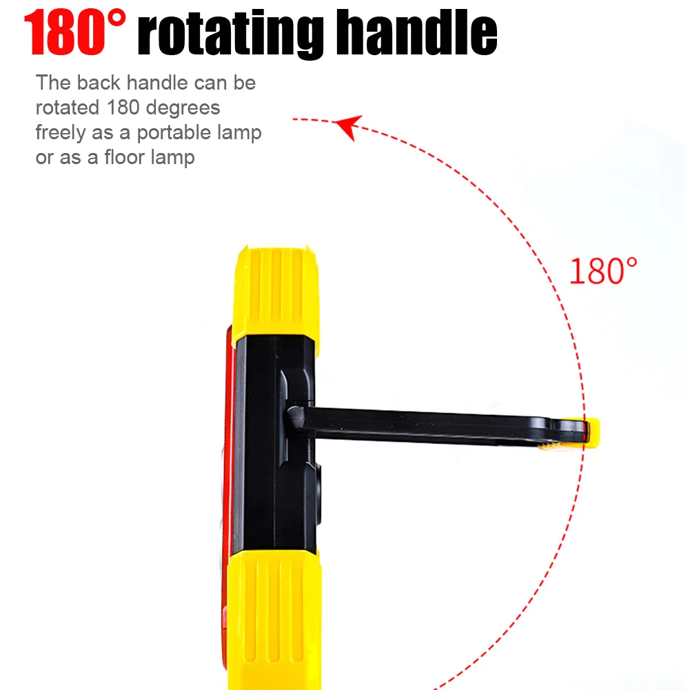 

COB Work Lamp Multifunctional Triangle Emergency Light Camping Hiking USB Rechargeable Waterproof LED ABS Handle Traffic Warning