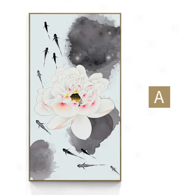 Картина маслом на холсте фэн-шуй настенная живопись с китайским абстрактным