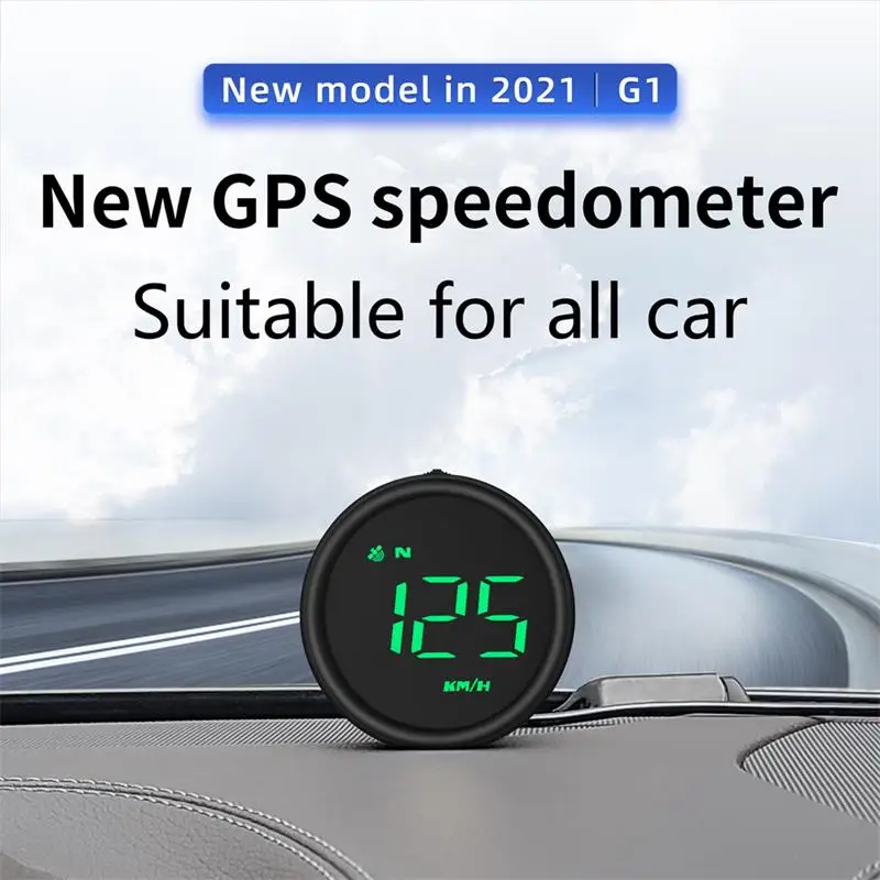 

Driintel-G1 HUD head-up display GPS KM/H MPH speedometer speeding, fatigue driving warning system is suitable for all cars