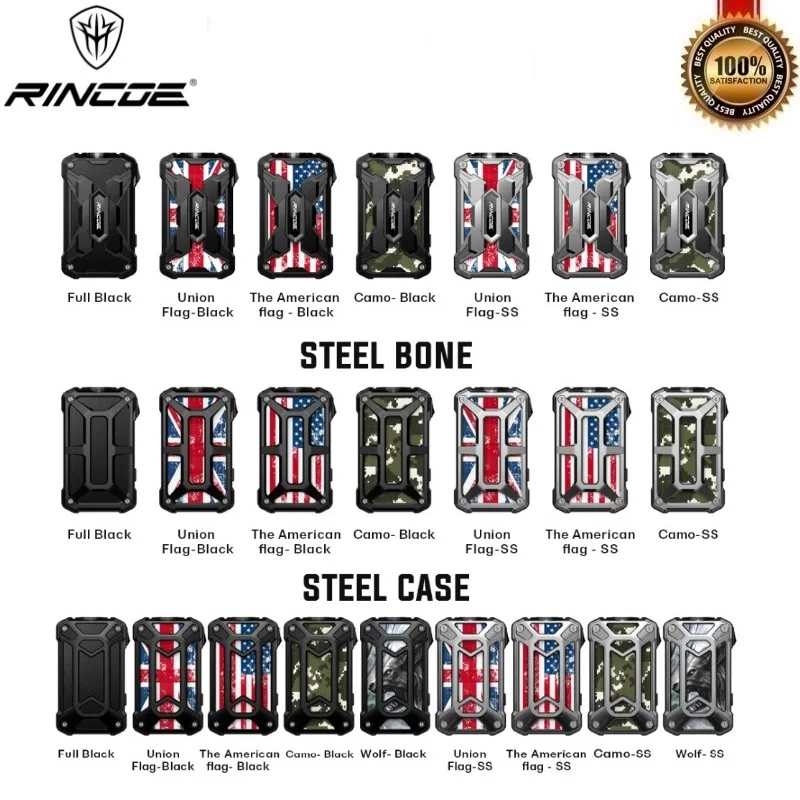 Оригинальный Rincoe Mechman 228 Вт 18650 TC коробка мод сменная панель и наклейка VS Drag 2 люкс