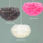 Подвесной светильник в скандинавском стиле с перьями, светодиодные лампы для девочек, детей, спальни, гостиной, столовой, домашнее украшение для малышей, светильник свет