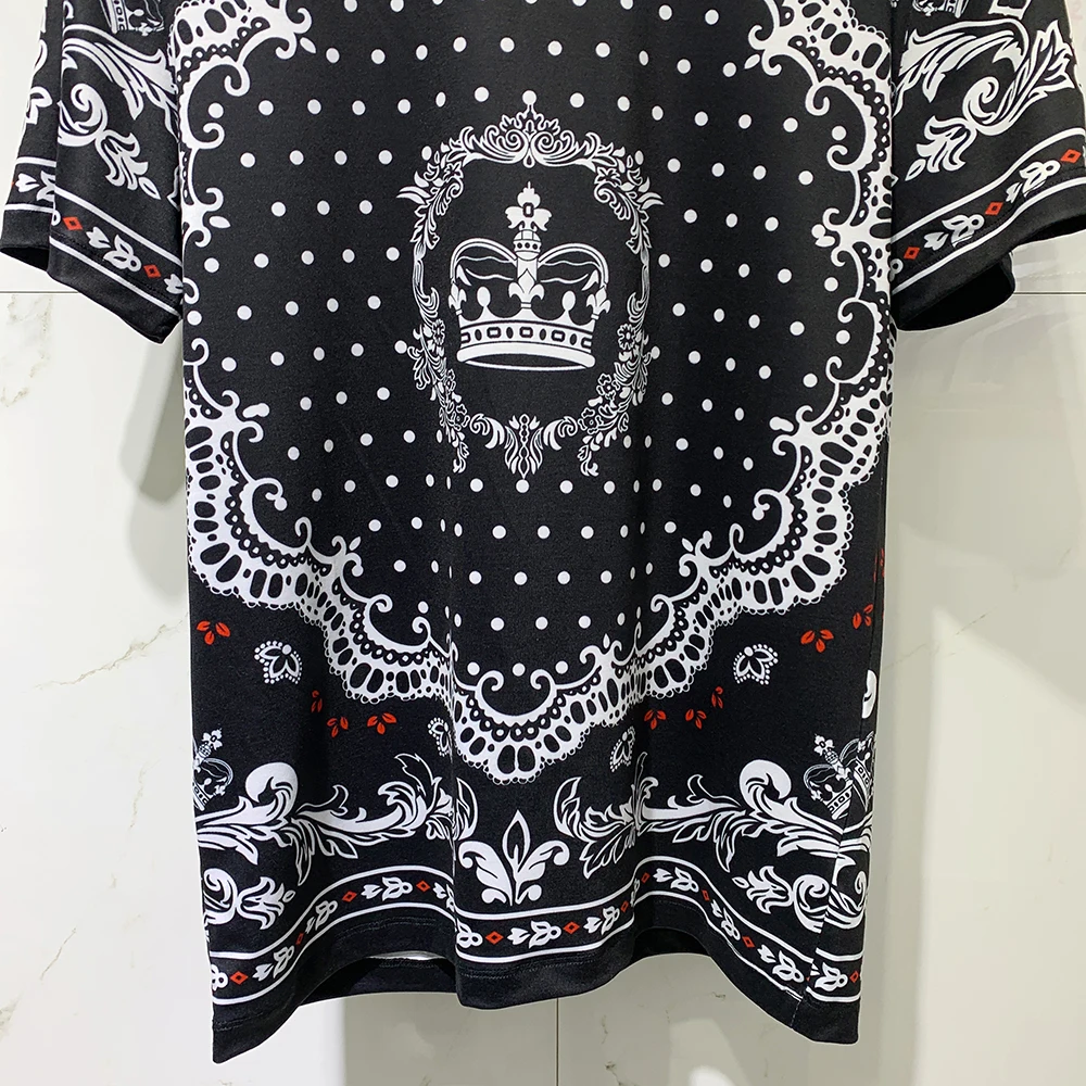 

Men's Summer 100% Cotton t-shirt with bandana print cotton t-shirt D|419202526