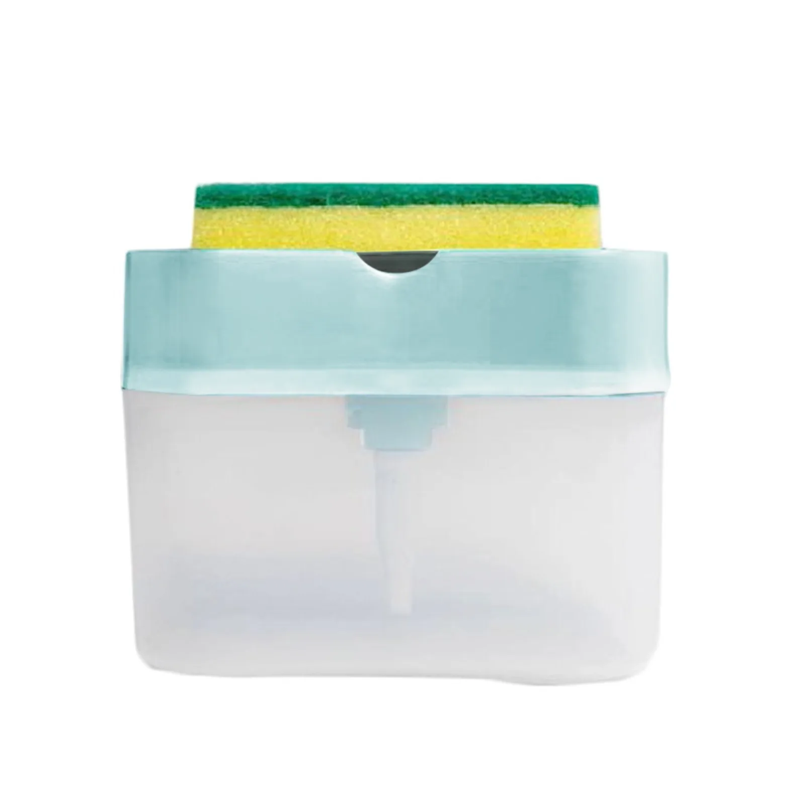 

2-in-1Sponge Rack Soap Dispenser Soap Dispenser And Sponge Caddy 13 Ounces Home decor bathroom items