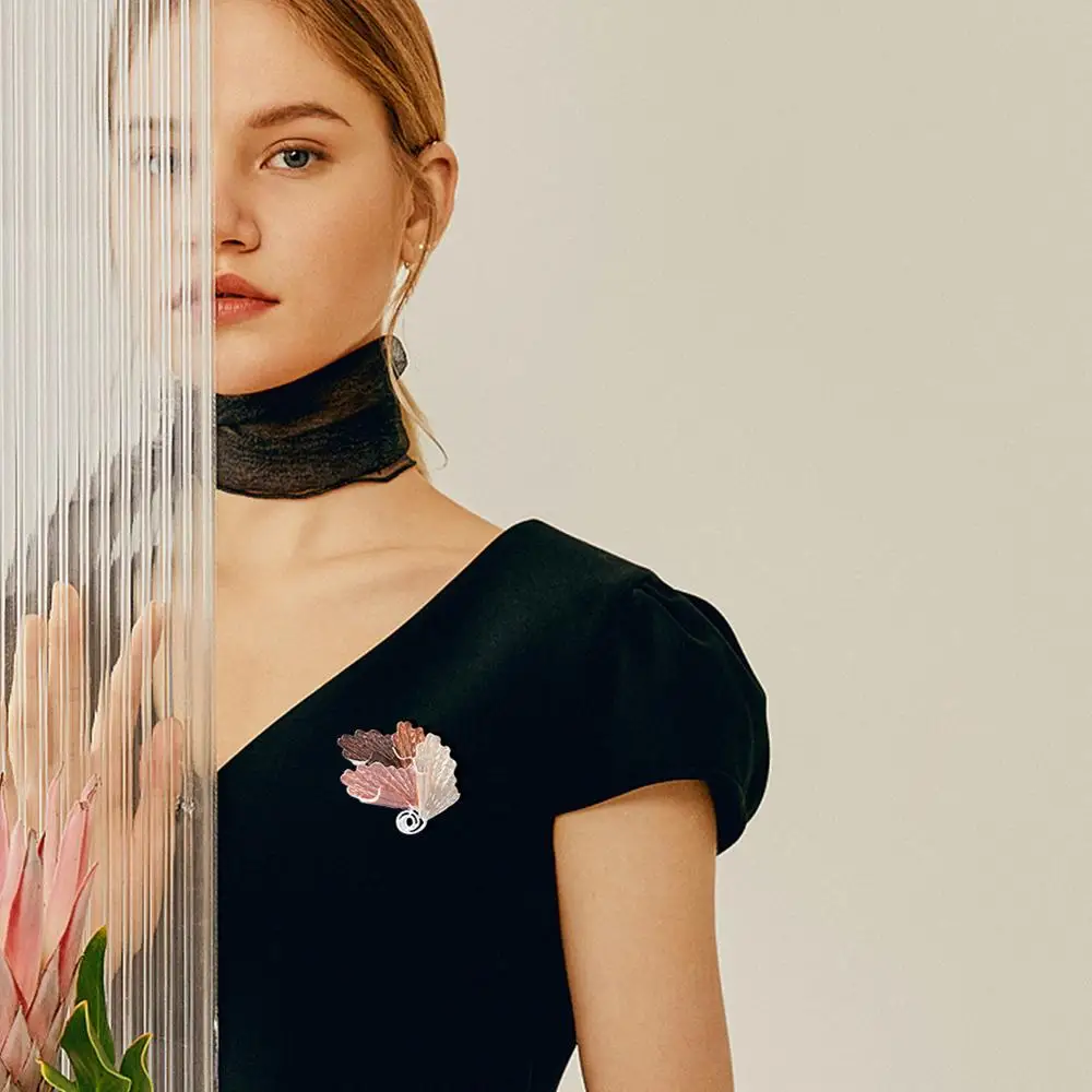 

Cring Coco Large Leaf Pins and Brooches Bijouterie Corsage Alloy Enamel Brooch For Women Wedding Party Jewelry Pin Accessories