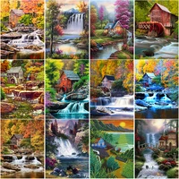 5d diy diamond painting full square round drill scenery house diamond embroidery landscape cross stitch home decor manual gift