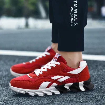 Кроссовки мужские сетчатые повседневные на шнуровке модная удобная обувь для