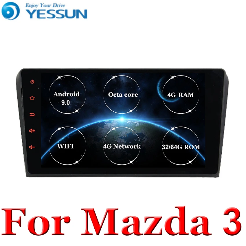 2 Din android 9 0 Автомобильный мультимедийный радиоприемник для Mazda 3 Mazda3 2004 2005 2006 2007 2008