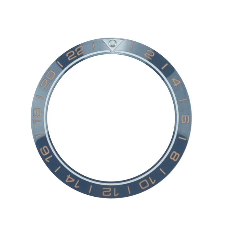 Blue2 Новинка 41,5 мм GMT 24 часа высококачественные керамические вставки для ныряльщиков мужские часы Сменные аксессуары синий - Цвет: Blue2