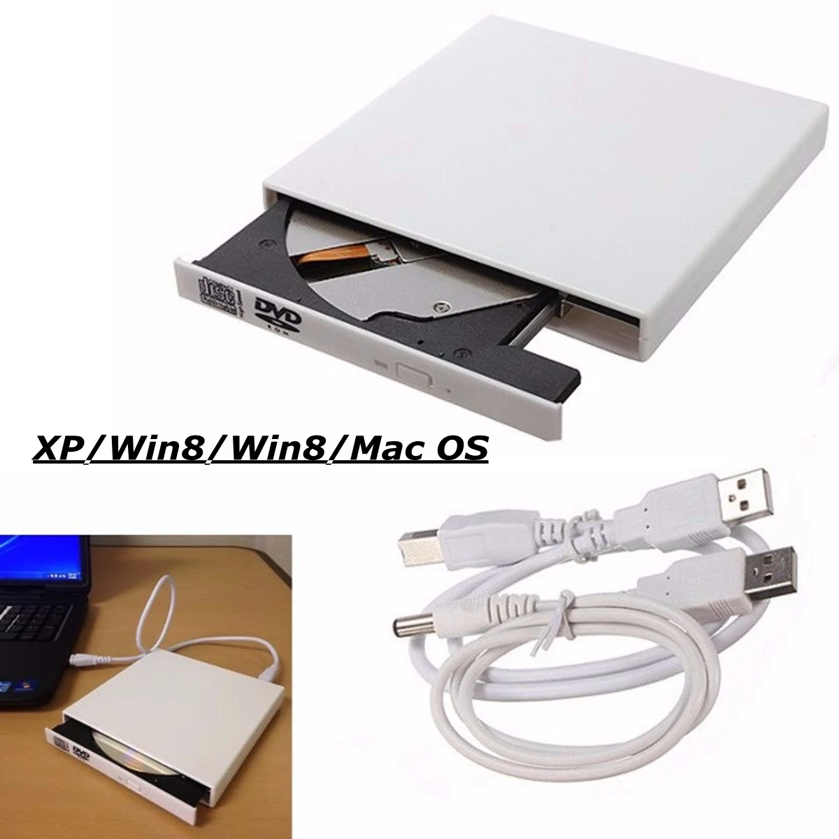 S SKYEE тонкий внешний оптический привод USB 2,0 DVD комбо DVD rom плеер CD-RW горелки Писатель Plug and Play для ноутбуков настольных ПК