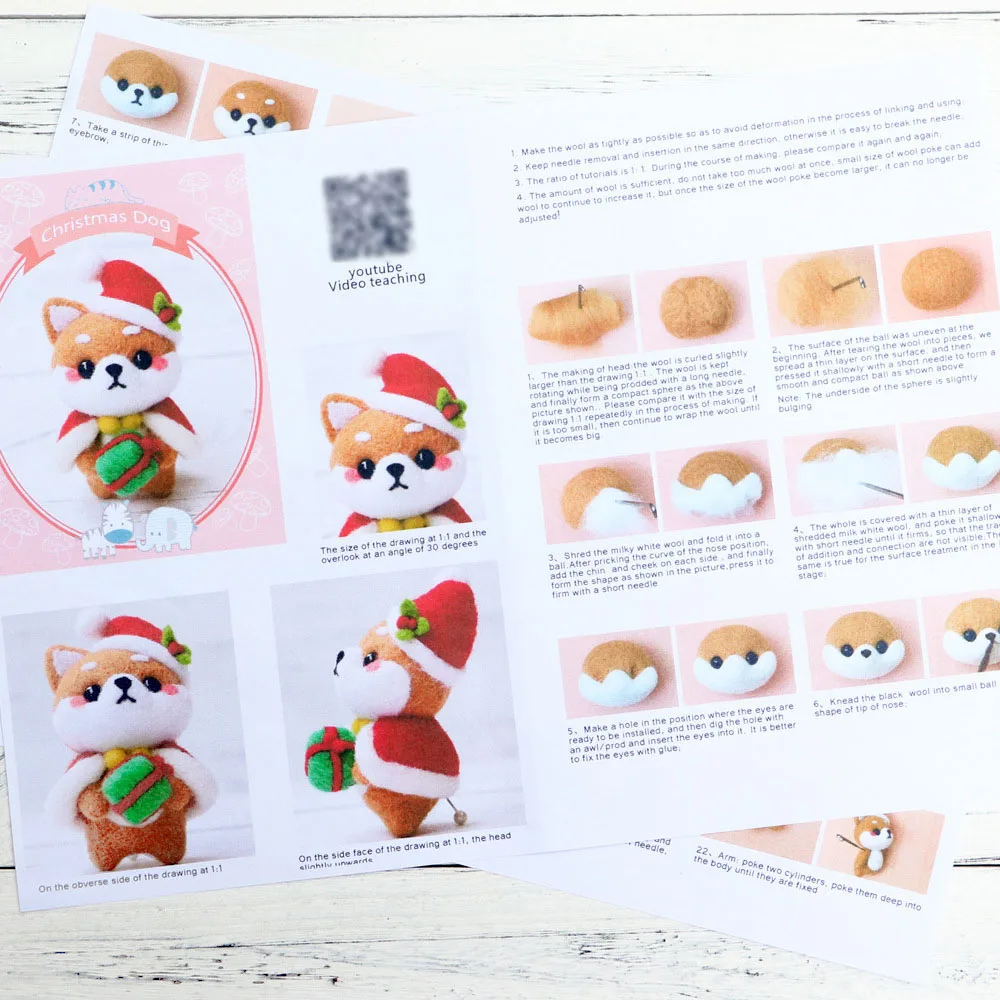 Нетканый шерстяной войлок ручная работа животные игрушки кукла с иглой валяние