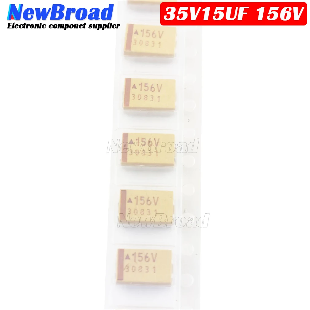 10 шт. SMD Полярный танталовый конденсатор тайd156k035rnj 35 в 15 мкФ 15U Mark 156 7343 D-тип 10% 35V15UF