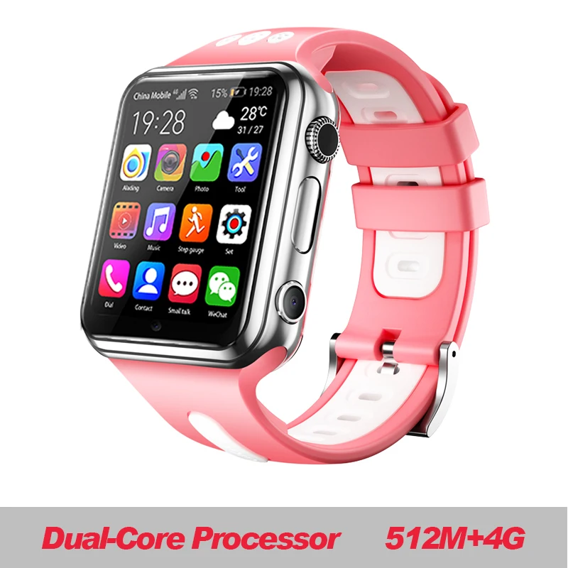 W5 4G silver pink 696, 4G, gps, Wi-Fi, для студентов/детей, Смарт-часы, телефон H1/W5, система android, приложение, установка, Bluetooth, умные часы, 4G, sim-карта - Цвет: W5 4G silver pink