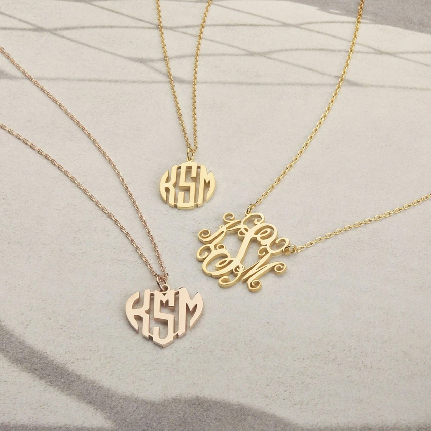 Изготовленный На Заказ Namenecklace подвеска с монограммой из нержавеющей стали