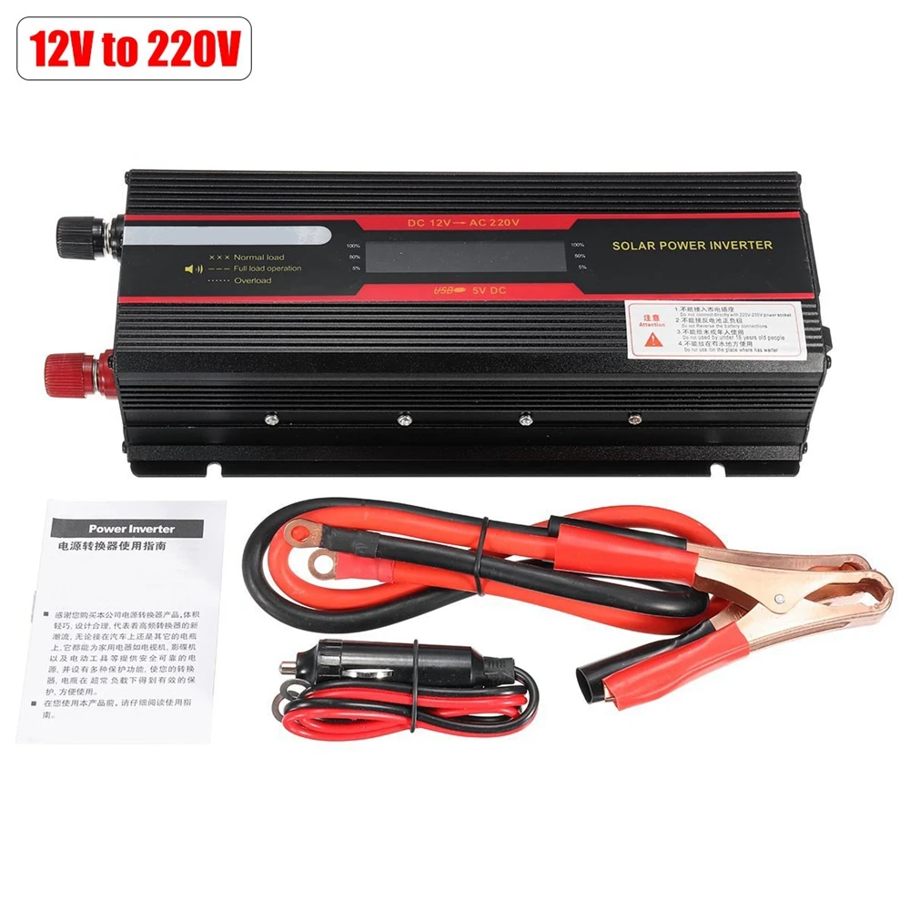 

900W Car Inverter 12V 220V Car Power inverter LCD Display DC 12/ 24V to AC 110V/220V Modified Sine Wave Converter