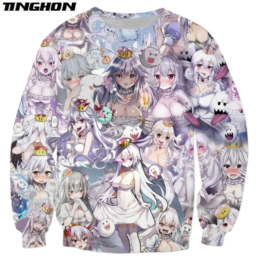 

New Sweatshirt 3D Print Princess Boosette Anime Manga Collage Women Long Sleeve Outerwear Crewneck Pullover XS-7XL