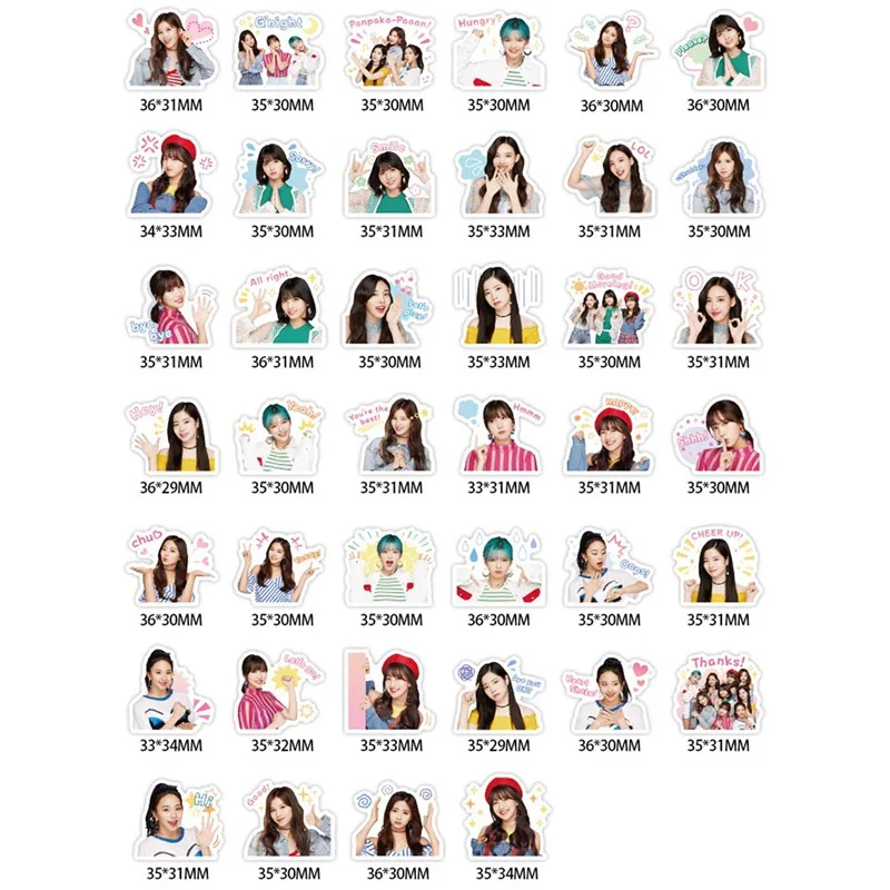 Наклейки kpop TWICE 2020 40 шт./компл. Новые поступления фотокарточки хорошего качества